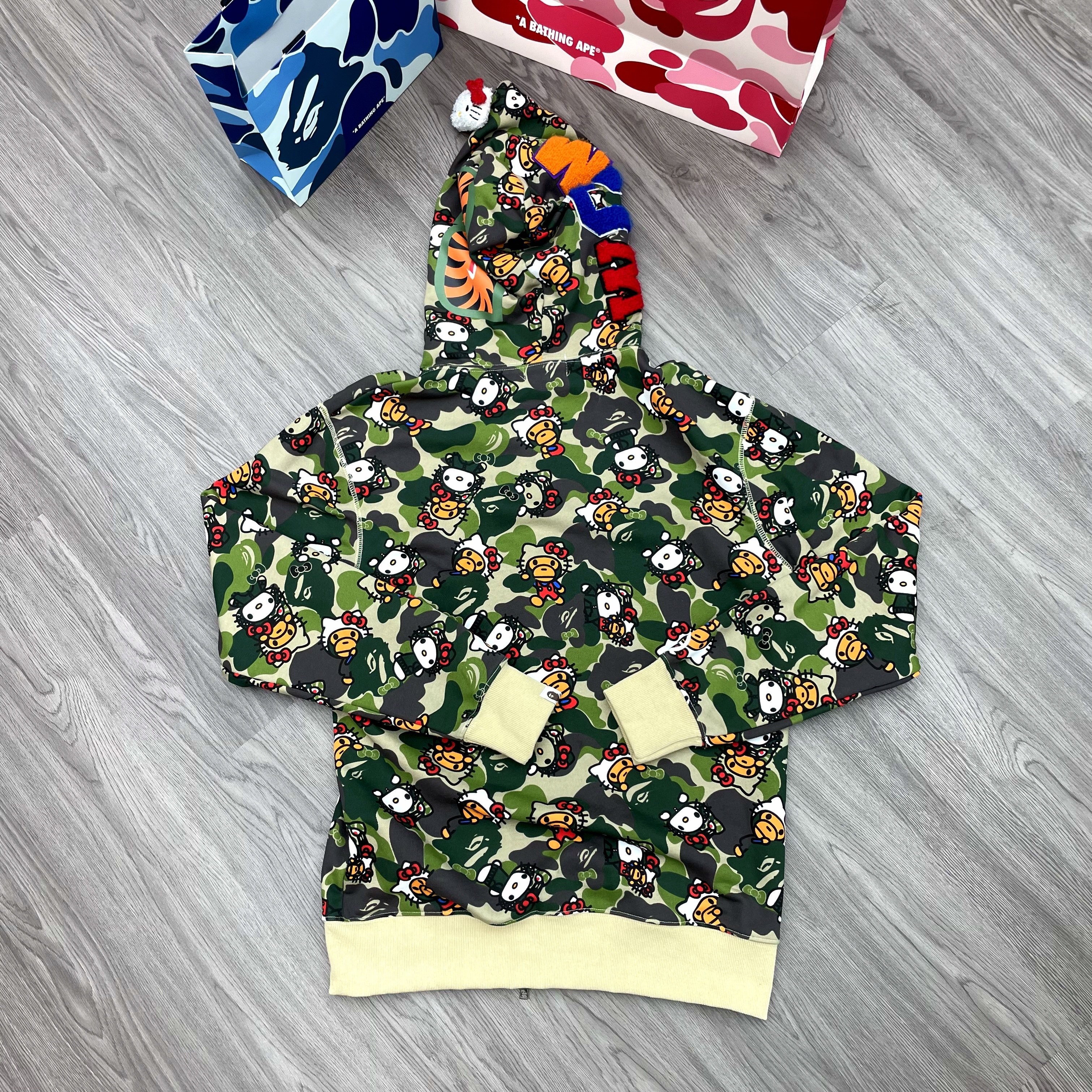 BAPE Single Hood Green Hoodie Style 2390