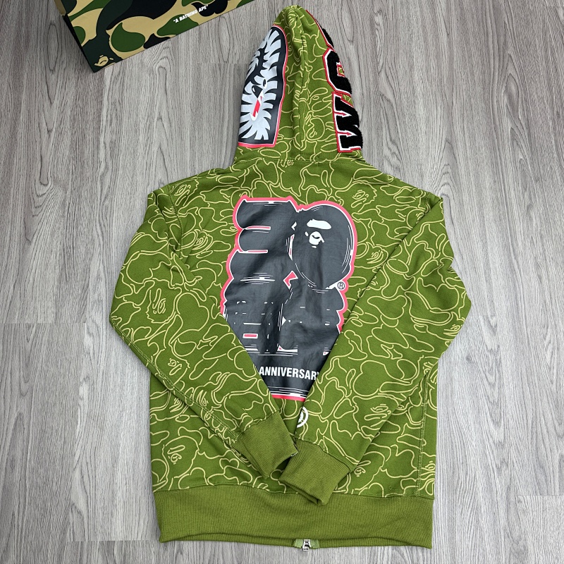 BAPE Single Hood Green Hoodie Style 431