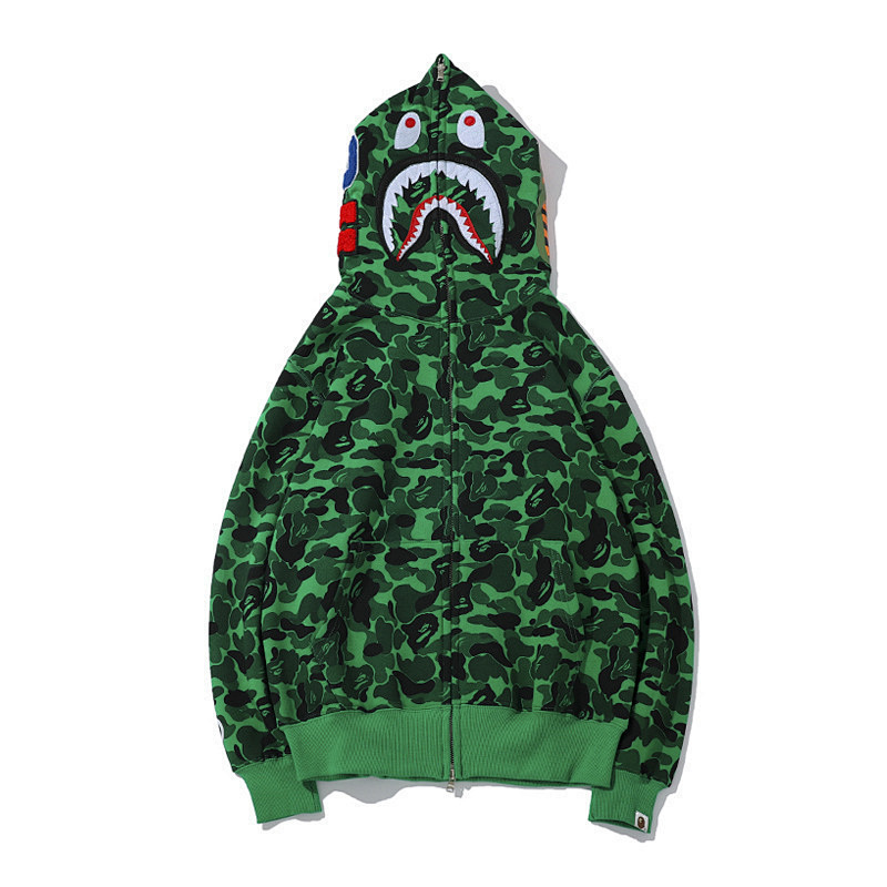 BAPE Single Hood Green Hoodie Style 6812
