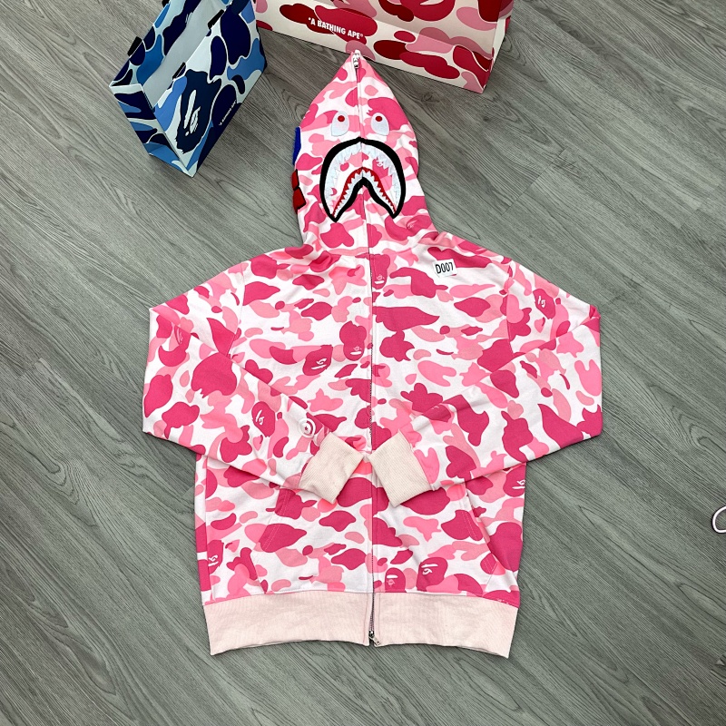 BAPE Single Hood Light Pink Pink Hoodie Style 2367