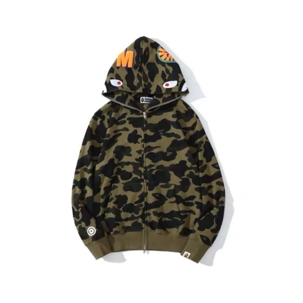 BAPE Single Hood Pink Blue Hoodie Style 2367