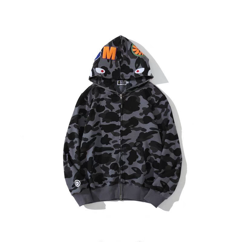 BAPE Single Hood Pink Blue Hoodie Style 2367