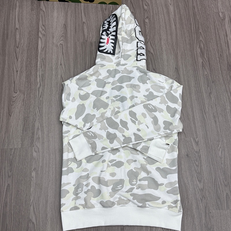 BAPE Single Hood White Hoodie Style 2352