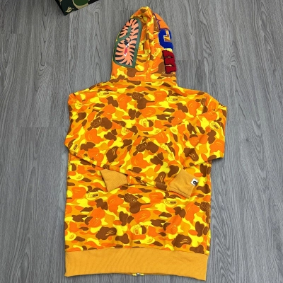 BAPE Single Hood Yellow Hoodie Style 6399 01