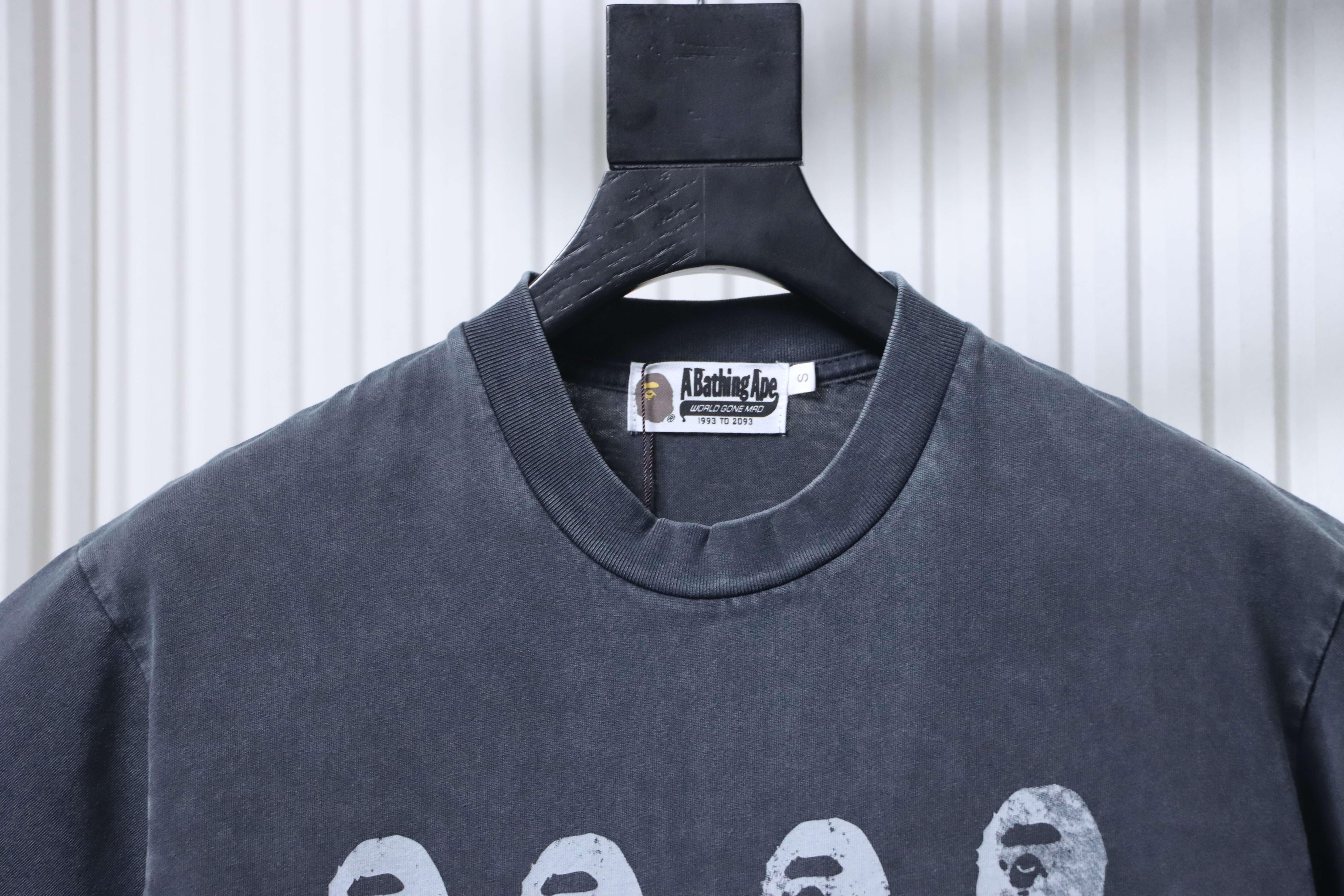 BAPE Washed Ape Head Short Sleeve T-Shirt Style 1
