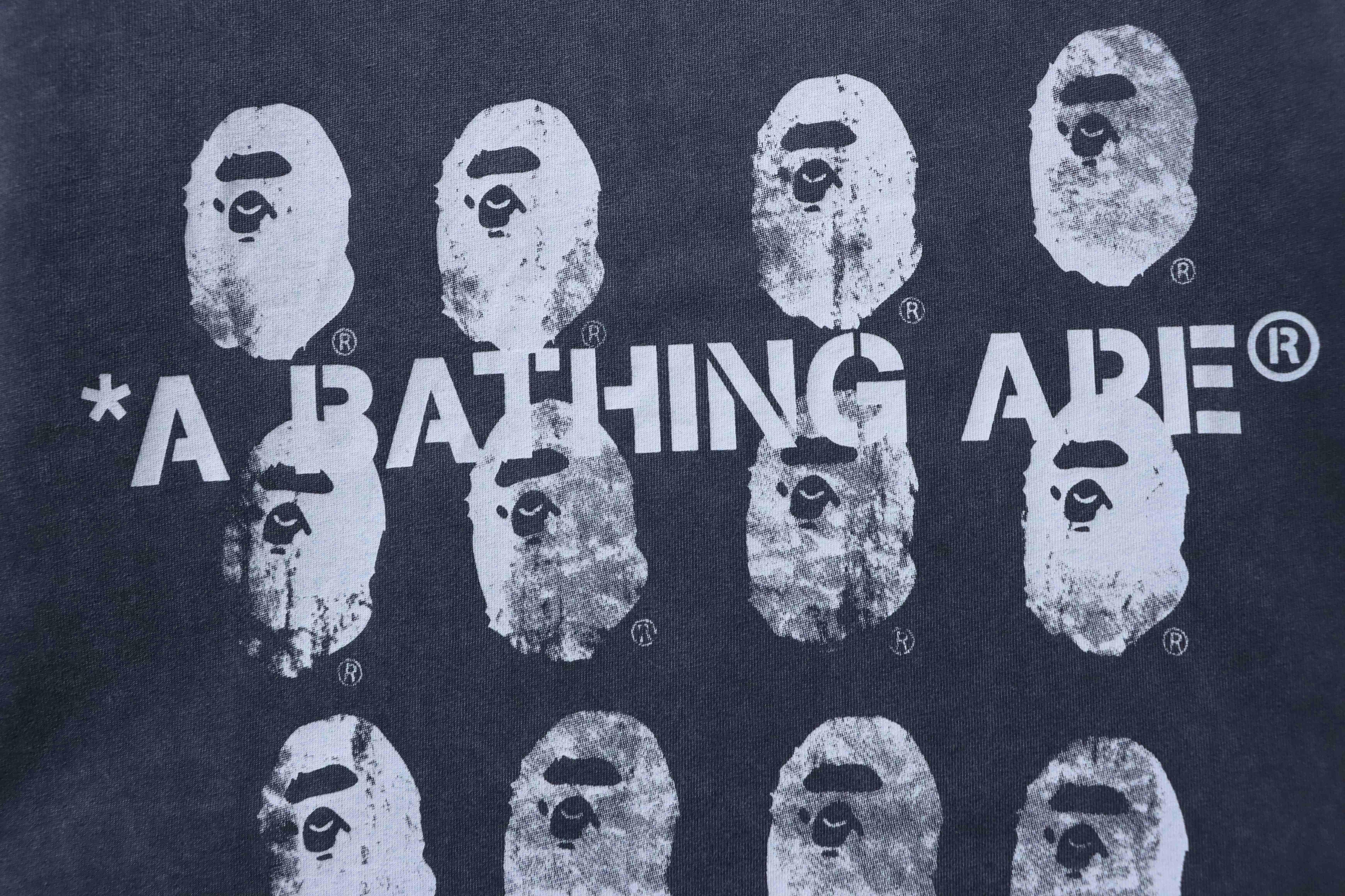 BAPE Washed Ape Head Short Sleeve T-Shirt Style 1