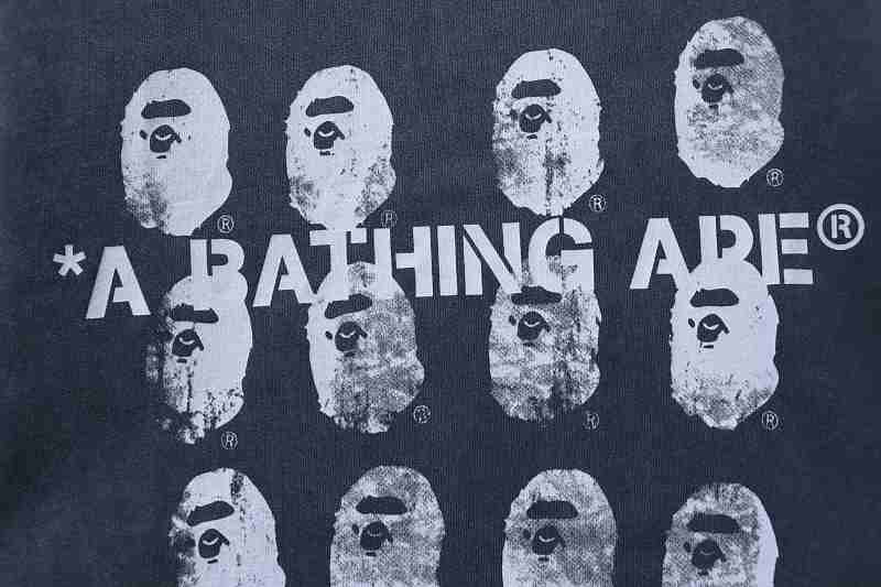 BAPE Washed Ape Head Short Sleeve T-Shirt Style 2
