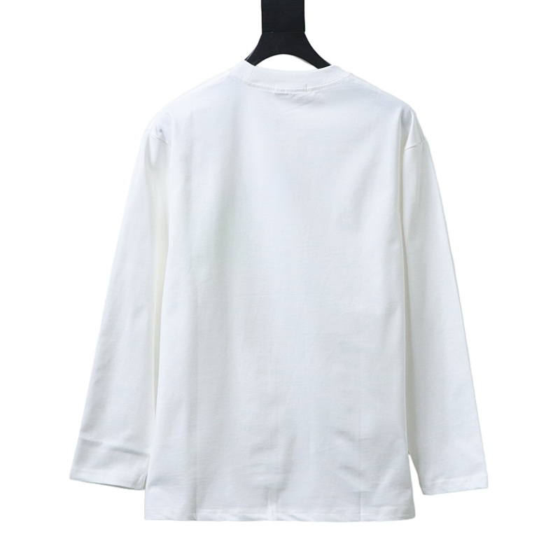 Loewe 25FW Cutout Logo Overlap Pocket Long Sleeve T-Shirt -1