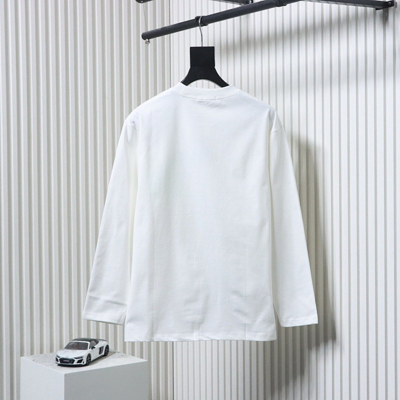 Loewe 25FW Cutout Logo Overlap Pocket Long Sleeve T-Shirt -1