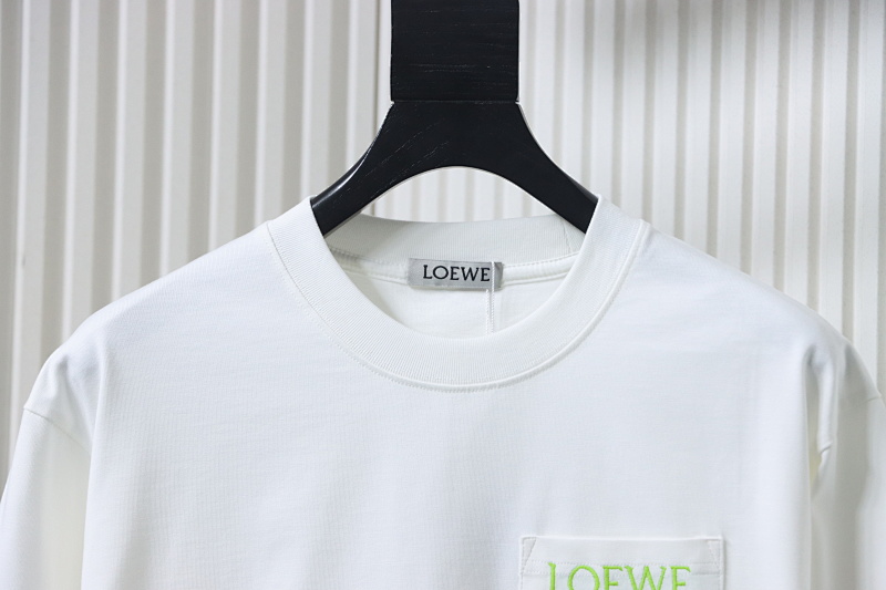Loewe 25FW Cutout Logo Overlap Pocket Long Sleeve T-Shirt -1