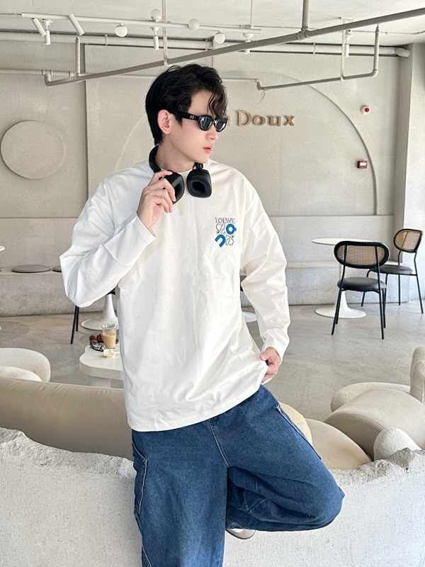 Loewe 25FW x On Collaboration Logo Bonded Print Long Sleeve T-Shirt -1