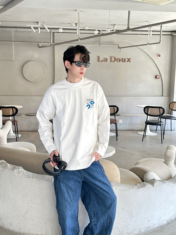 Loewe 25FW x On Collaboration Logo Bonded Print Long Sleeve T-Shirt -1
