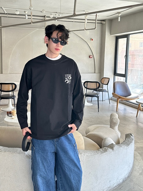 Loewe 25FW x On Collaboration Logo Bonded Print Long Sleeve T-Shirt -2