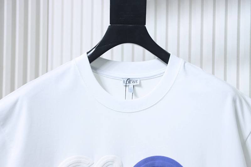 Loewe 25SS Suede Puff Print Logo Short Sleeve T-Shirt -1