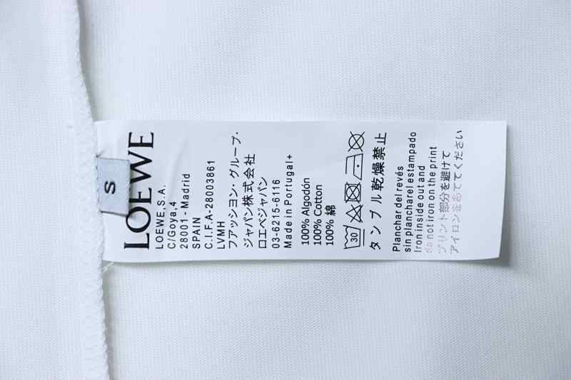 Loewe 25SS Suede Puff Print Logo Short Sleeve T-Shirt -1