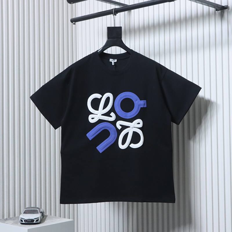 Loewe 25SS Suede Puff Print Logo Short Sleeve T-Shirt -2