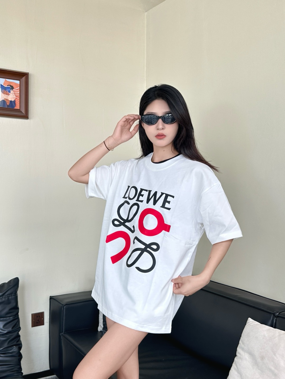 Loewe 25SS x On Collaboration Print Short Sleeve T-Shirt -2