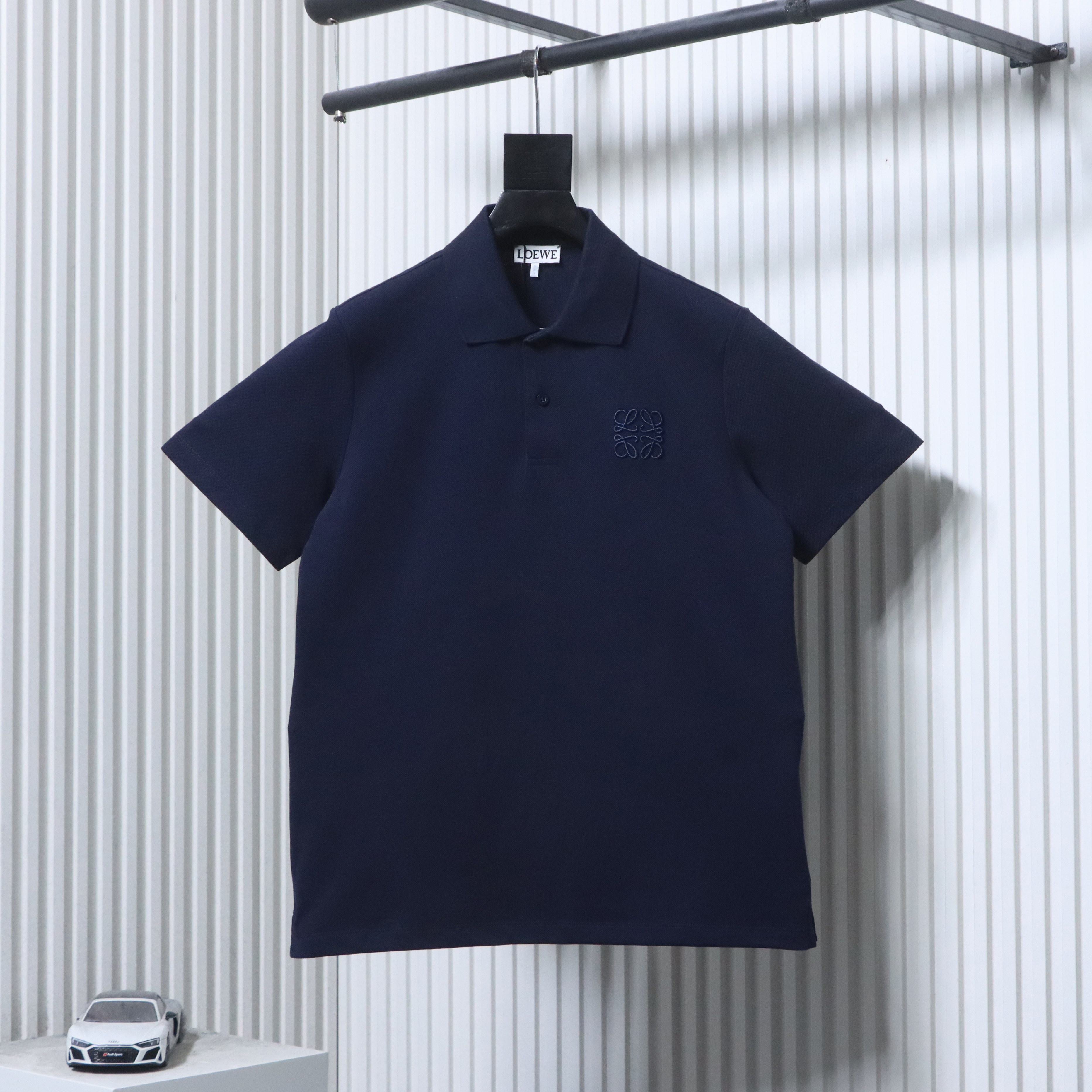 Loewe 26SS Classic Embroidered Logo Short Sleeve Polo Shirt -1
