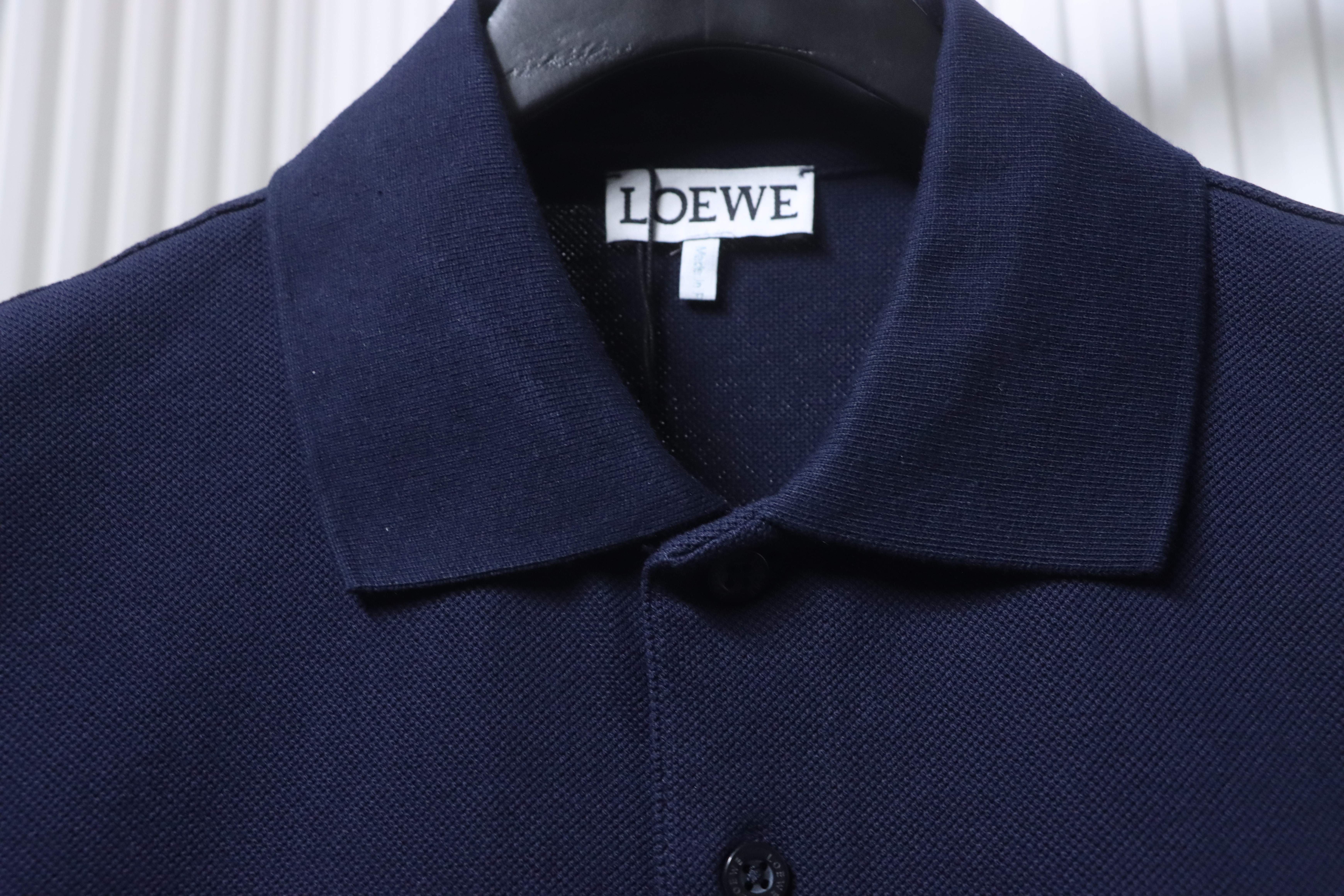 Loewe 26SS Classic Embroidered Logo Short Sleeve Polo Shirt -1