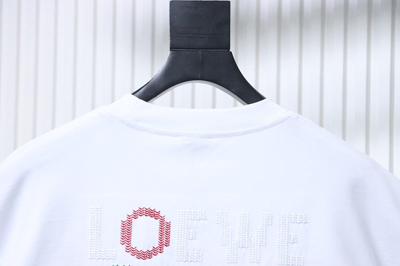 Loewe 26SS Colorful Logo Embroidered Short Sleeve T-Shirt -1
