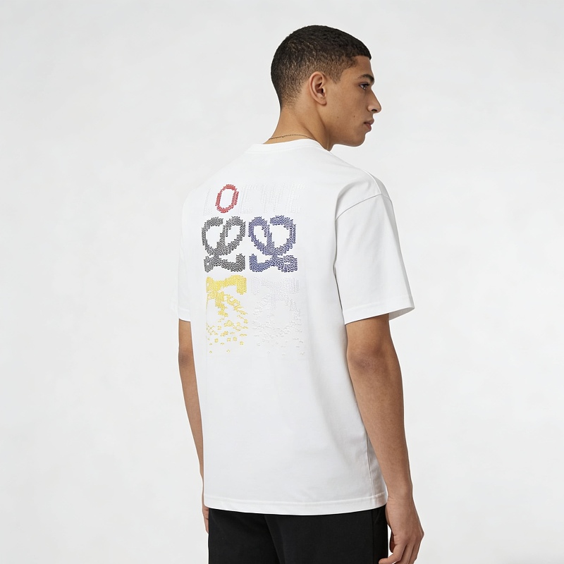 Loewe 26SS Colorful Logo Embroidered Short Sleeve T-Shirt -1