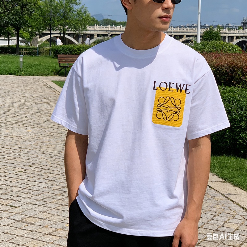 Loewe 26SS Faux Pocket Contrast Logo Short Sleeve T-Shirt -1