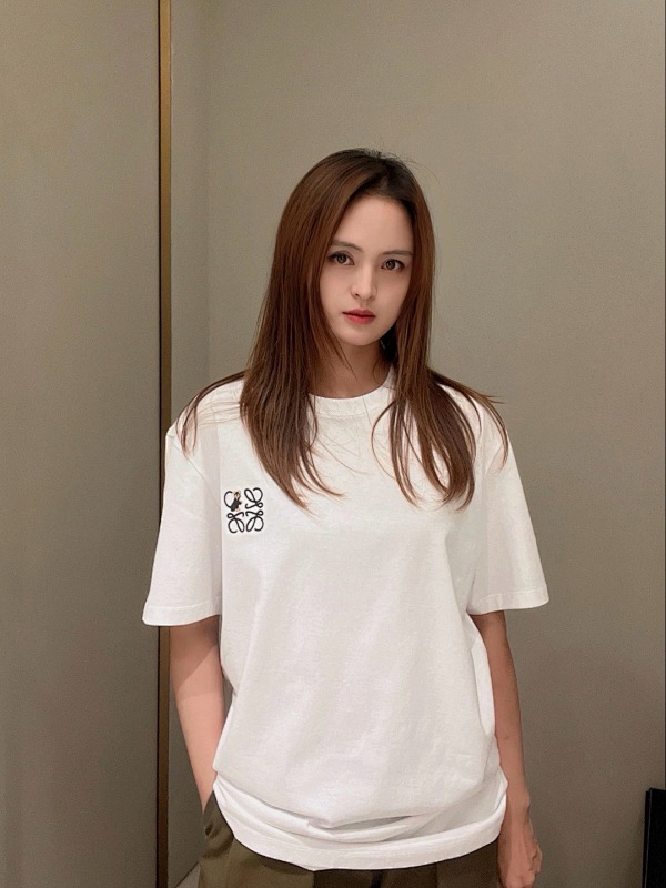 Loewe 26SS Kitten Embroidered Short Sleeve T-Shirt