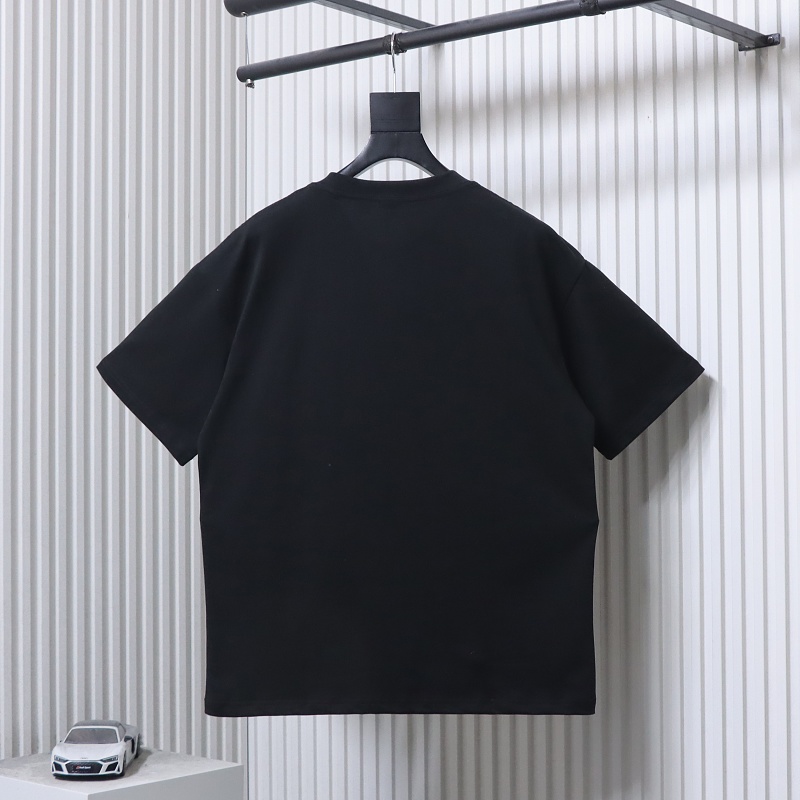 Loewe 26SS Misaligned Logo Embroidered Short Sleeve T-Shirt -2