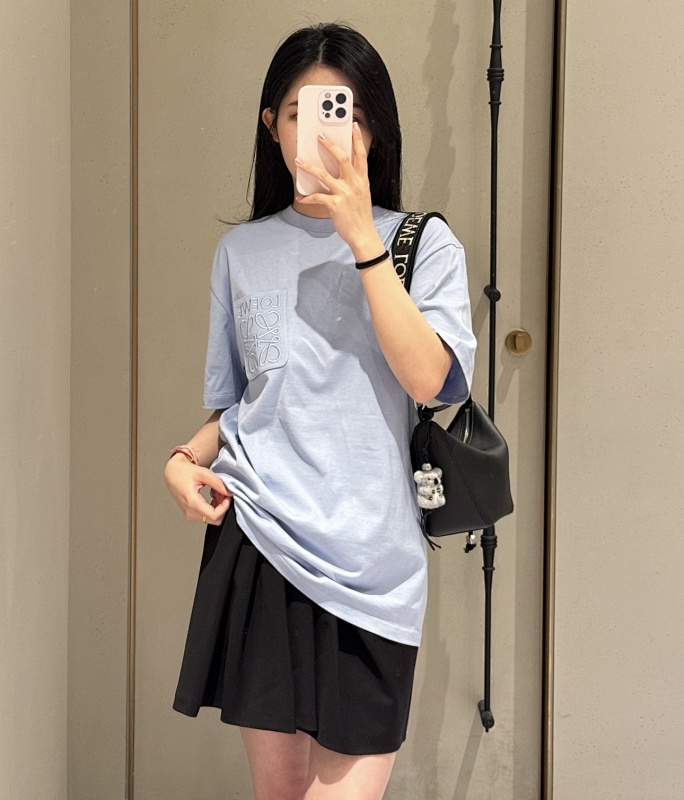 Loewe 26SS Pocket Embroidered Logo Short Sleeve T-Shirt
