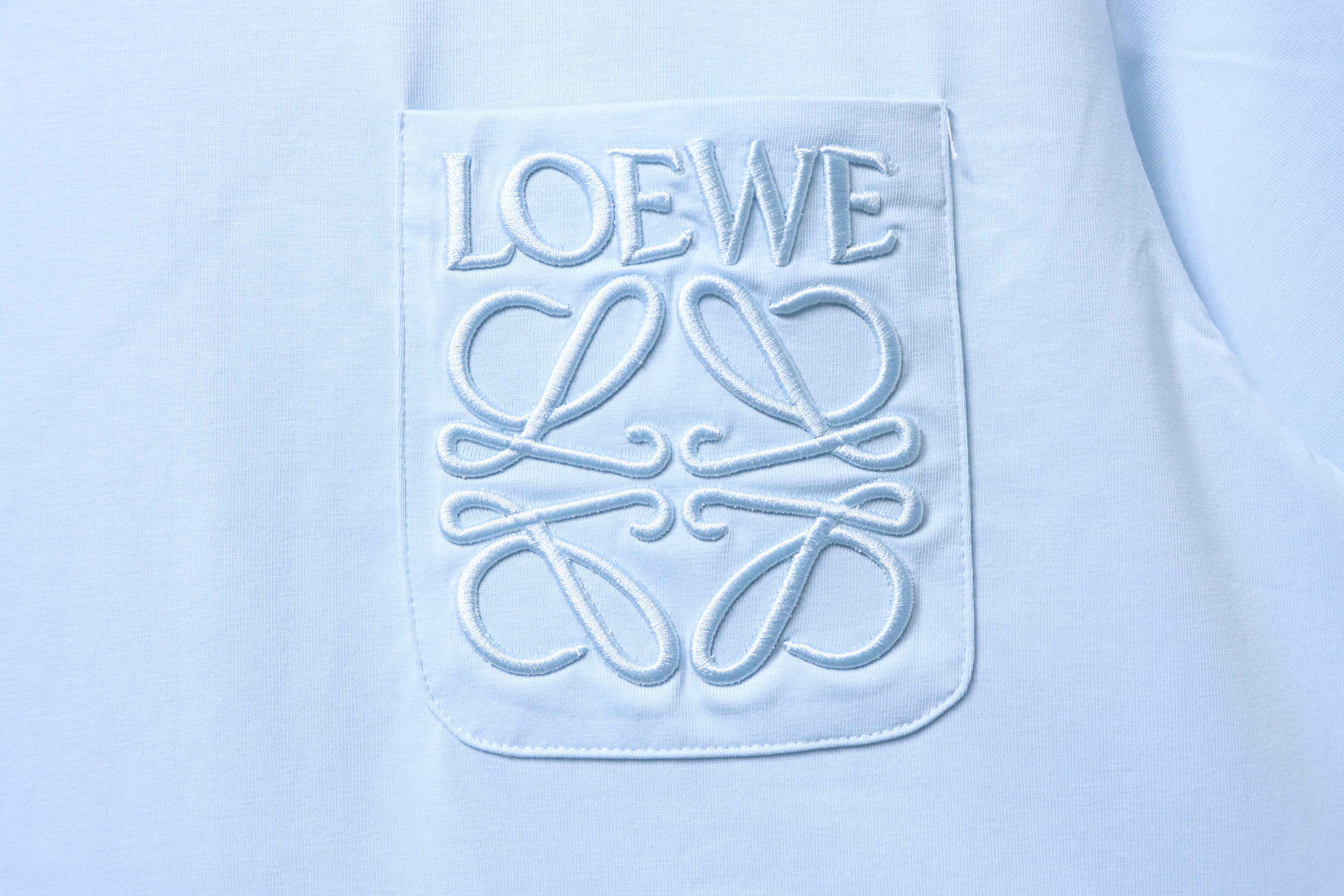 Loewe 26SS Pocket Embroidered Logo Short Sleeve T-Shirt