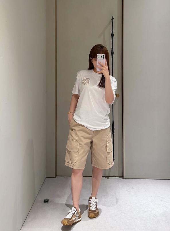 Loewe 26SS Small Logo Embroidered Short Sleeve T-Shirt -2