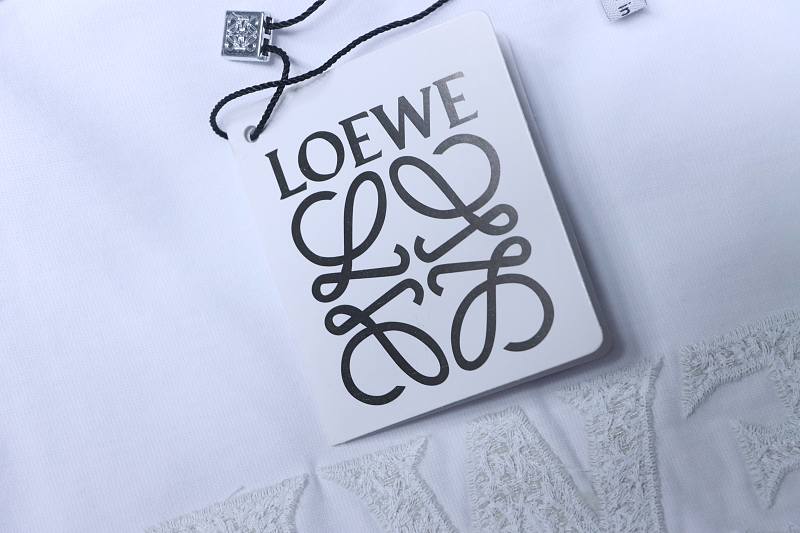Loewe 26SS Tonal Logo Woven Embroidered Short Sleeve T-Shirt -1