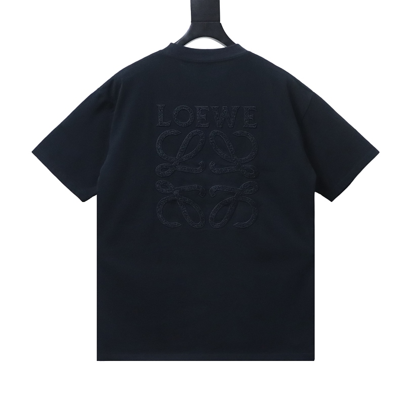 Loewe 26SS Tonal Logo Woven Embroidered Short Sleeve T-Shirt -2