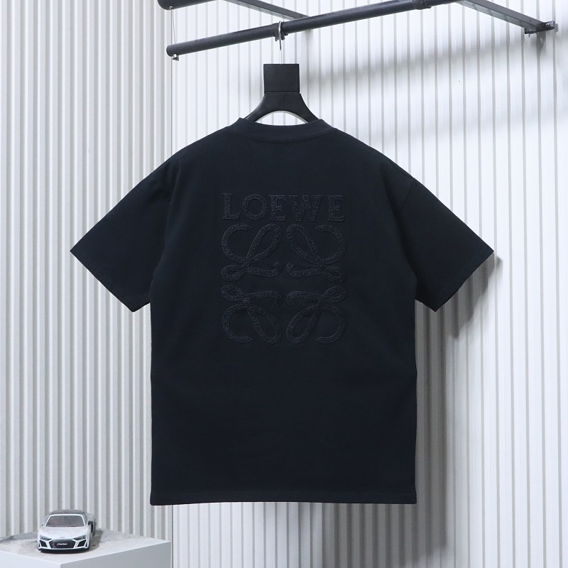 Loewe 26SS Tonal Logo Woven Embroidered Short Sleeve T-Shirt -2