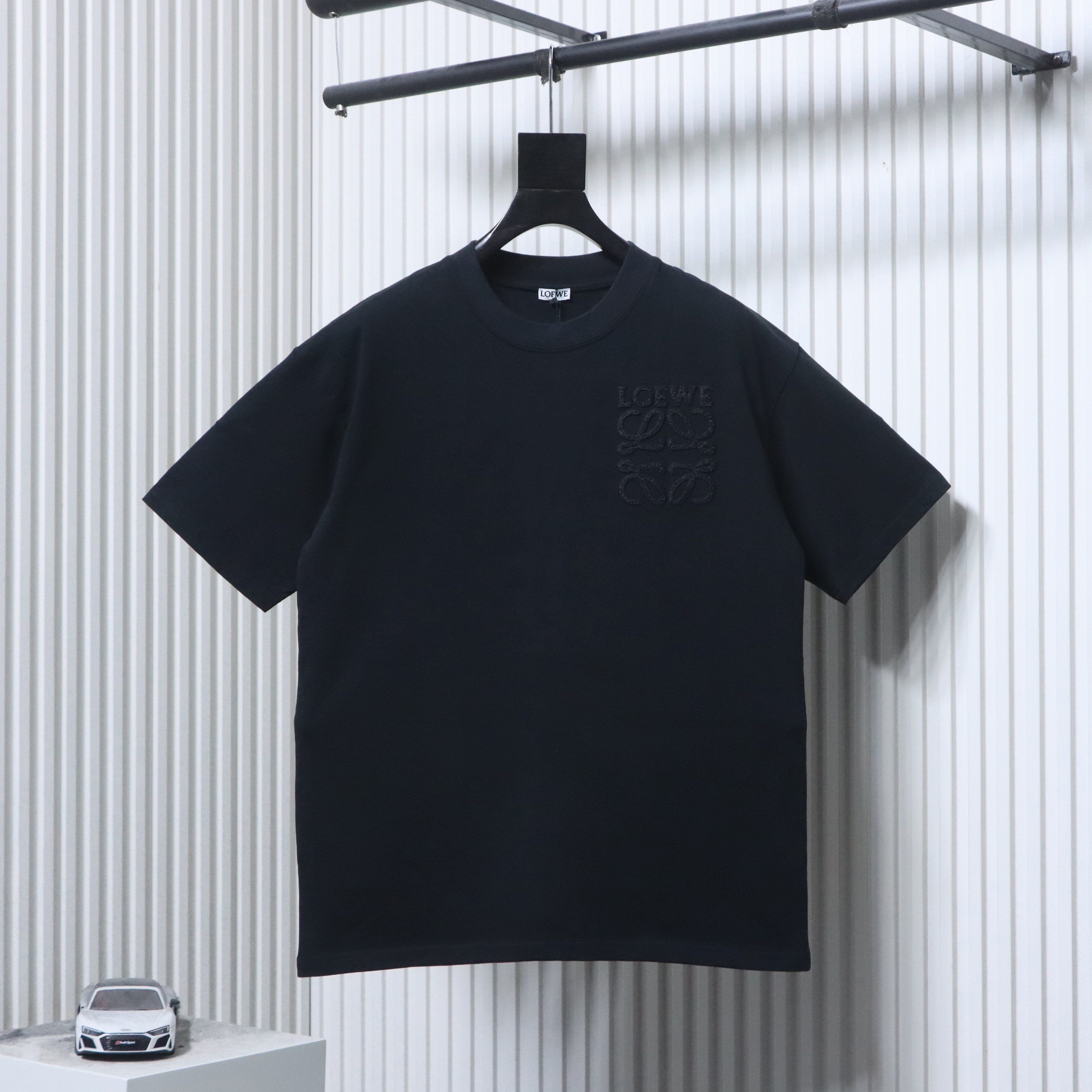 Loewe 26SS Tonal Logo Woven Embroidered Short Sleeve T-Shirt -2