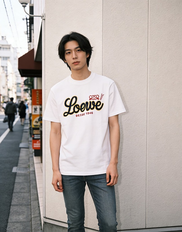 Loewe 26SS Towel Patch Letter Short Sleeve T-Shirt -1