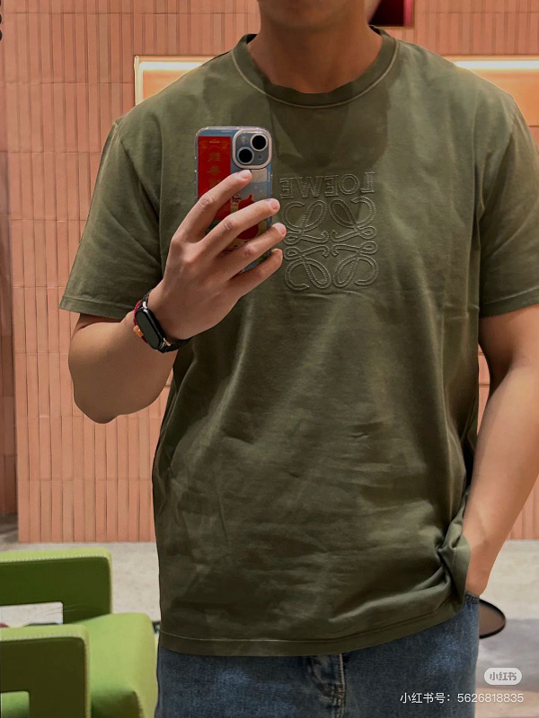 Loewe Anagram Embroidered Short Sleeve T-Shirt -1