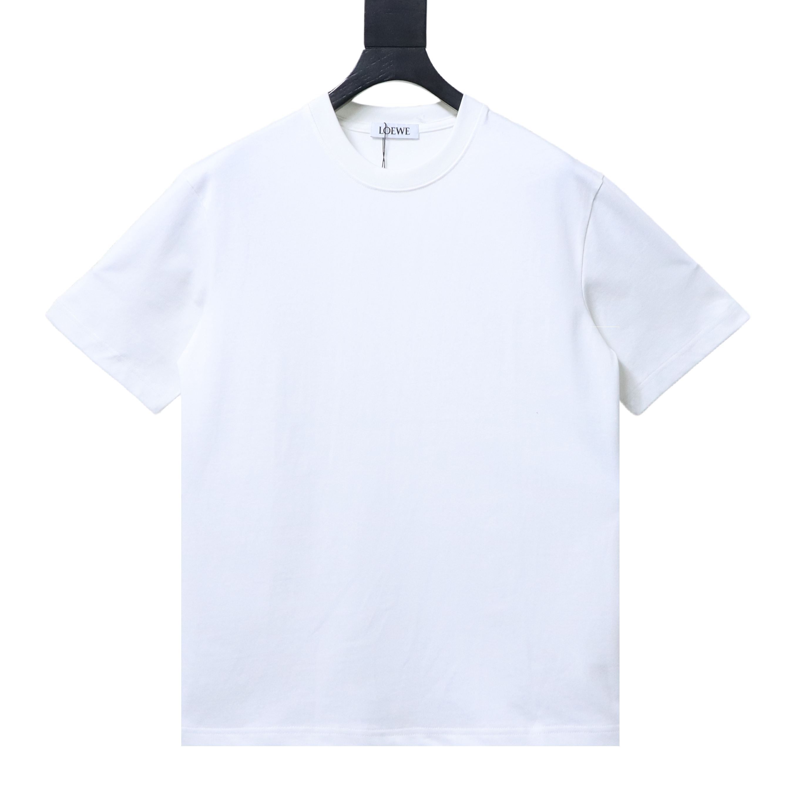 Loewe Back and Cuff Hand-Cut Embroidered Crewneck Short Sleeve T-Shirt -1