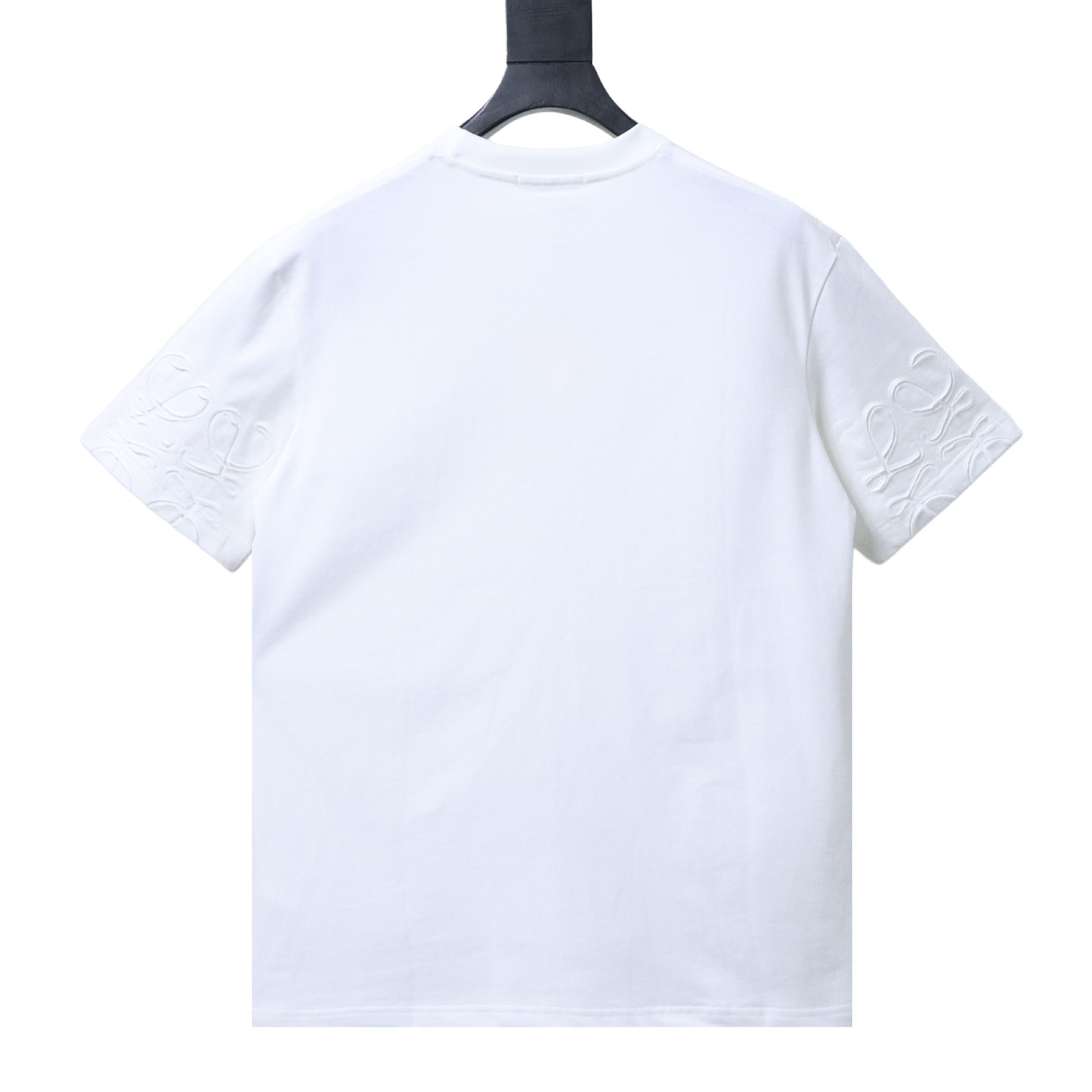 Loewe Back and Cuff Hand-Cut Embroidered Crewneck Short Sleeve T-Shirt -1