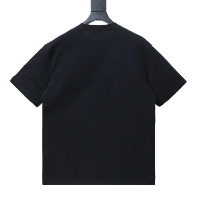 Loewe Back and Cuff Hand-Cut Embroidered Crewneck Short Sleeve T-Shirt -2 01
