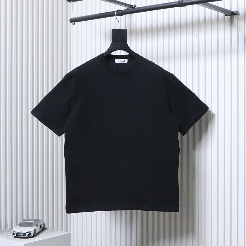 Loewe Back and Cuff Hand-Cut Embroidered Crewneck Short Sleeve T-Shirt -2