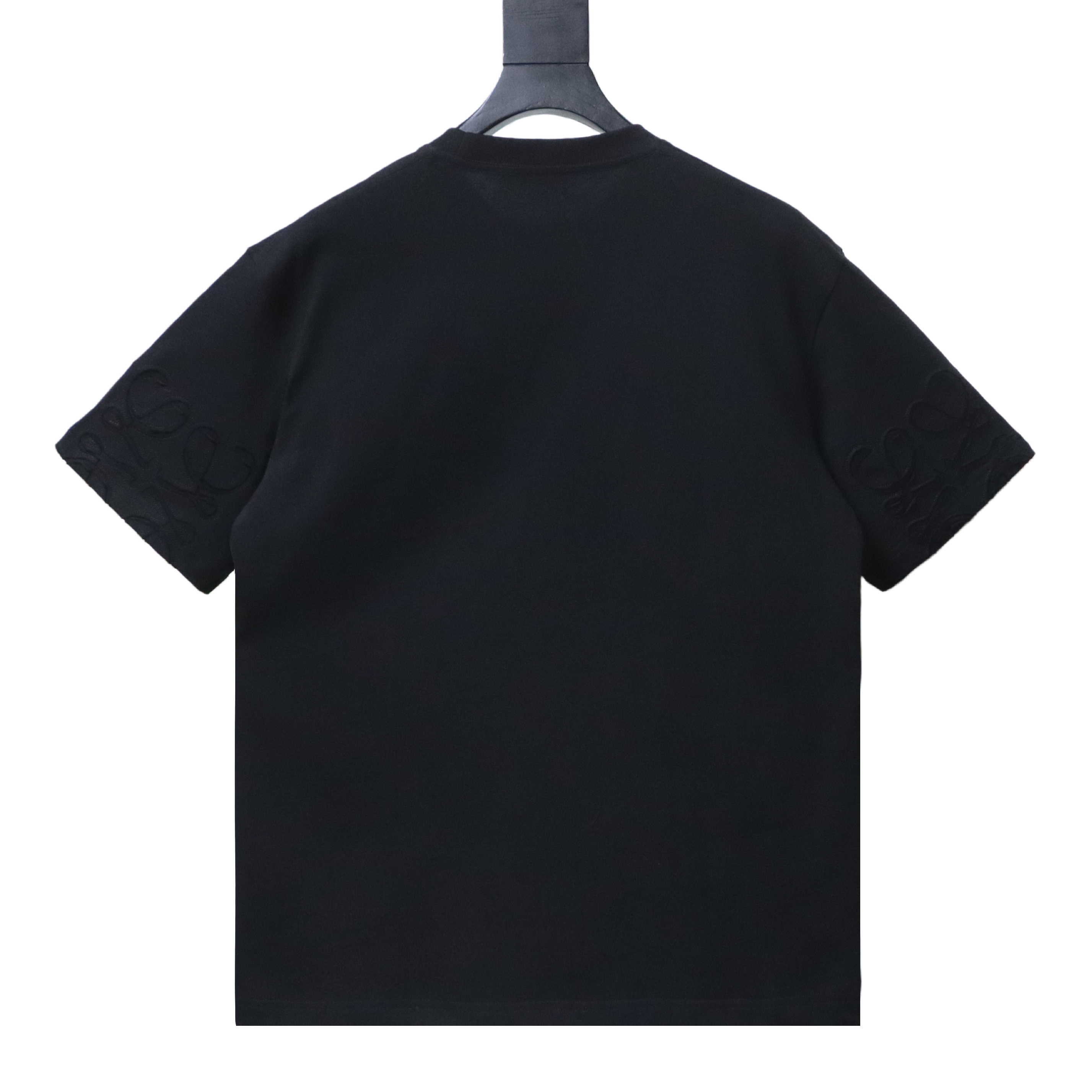 Loewe Back and Cuff Hand-Cut Embroidered Crewneck Short Sleeve T-Shirt -2