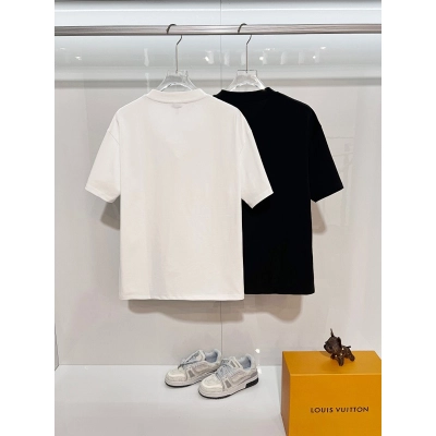 Loewe Back and Cuff Hand-Cut Embroidered Crewneck Short Sleeve T-Shirt -4 02