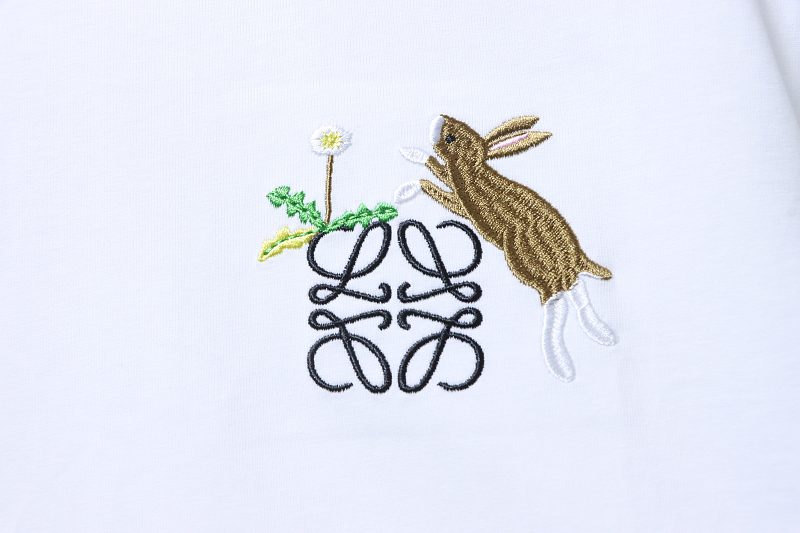 Loewe Bunny Embroidered Crewneck Short Sleeve T-Shirt -1