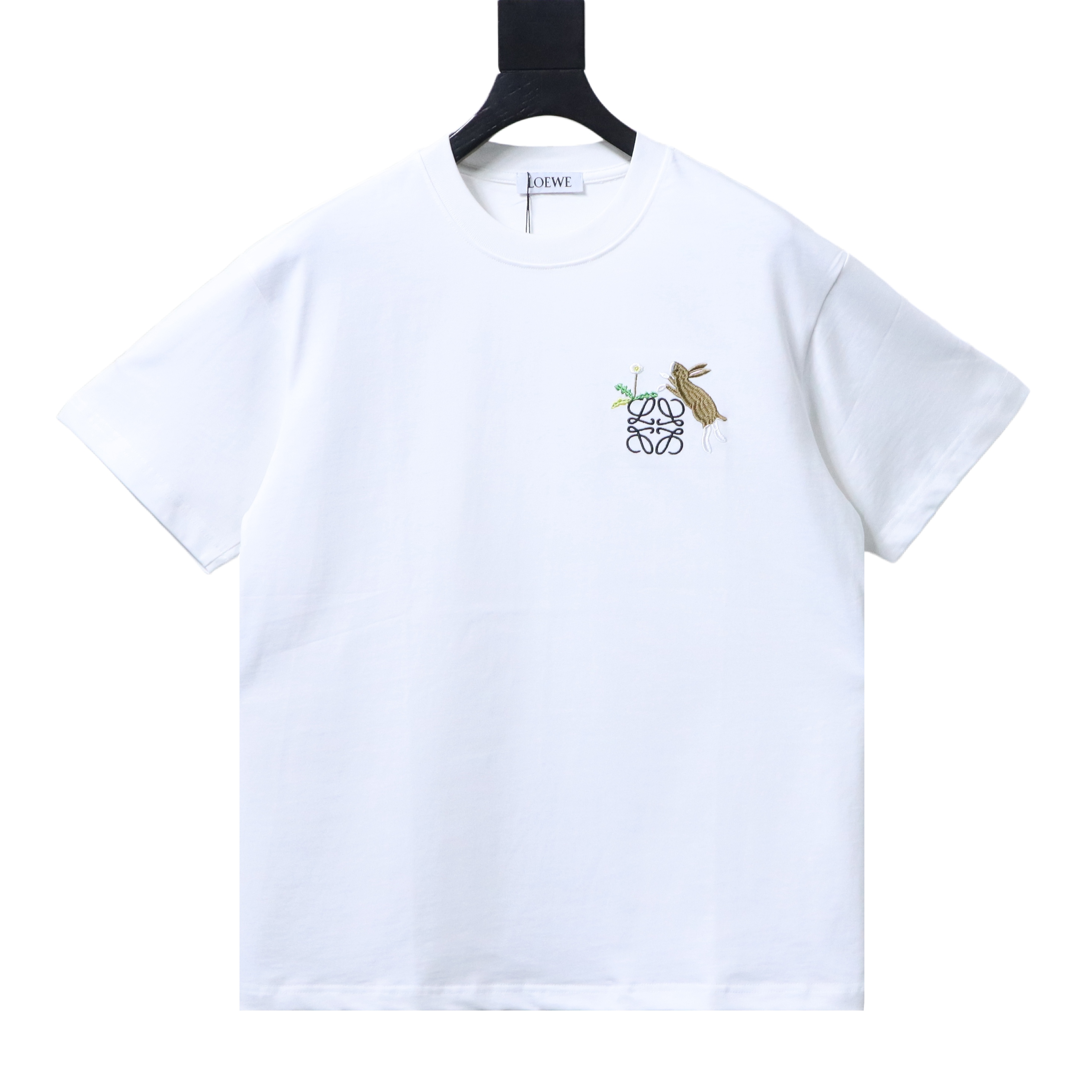 Loewe Bunny Embroidered Crewneck Short Sleeve T-Shirt -1