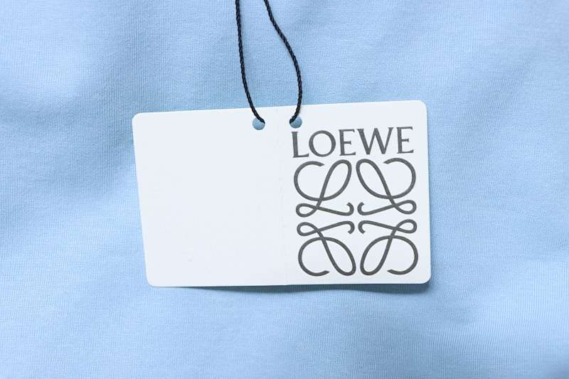 Loewe Burnout Cutout Crewneck Short Sleeve T-Shirt