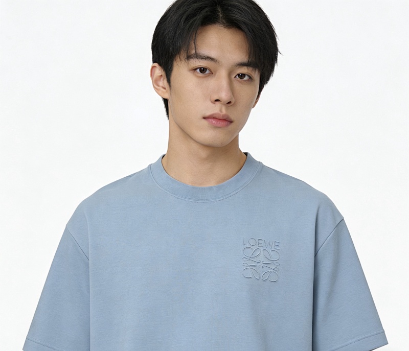 Loewe Burnout Cutout Crewneck Short Sleeve T-Shirt
