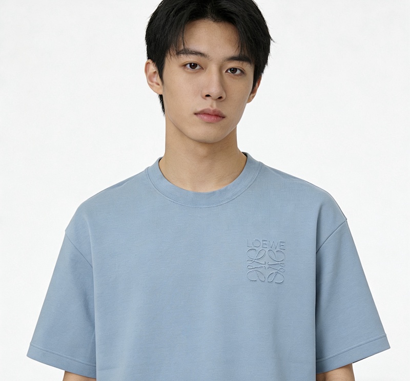 Loewe Burnout Cutout Crewneck Short Sleeve T-Shirt