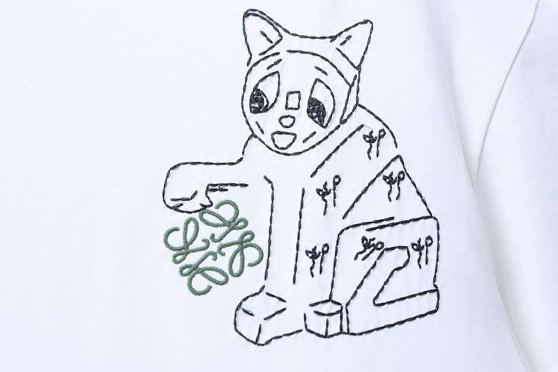 Loewe Ceramic Big Cat Short Sleeve T-Shirt -2