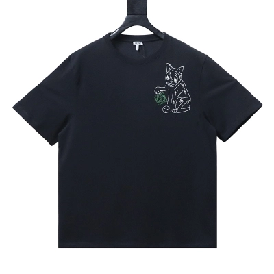 Loewe Ceramic Big Cat Short Sleeve T-Shirt -3 01